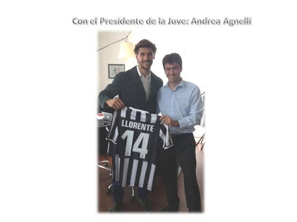Fernando Llorente  cos felice della sua nuova avventura alla Juventus che si fa fotografare con Andrea Agnelli e subito 